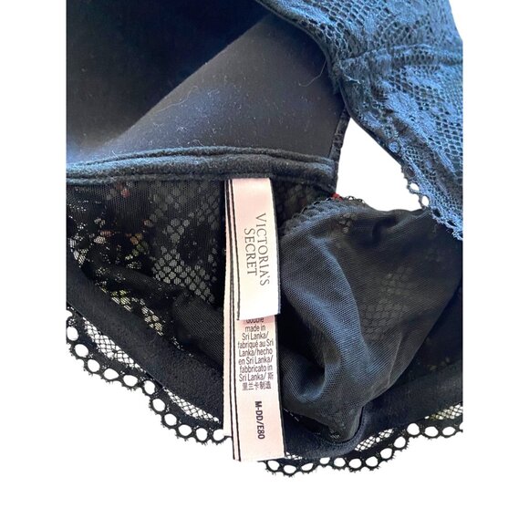 Victoria’s Secret Lace Bralette Black Size M Coquette Minimalist Sexy Glam Cute - Picture 2 of 9